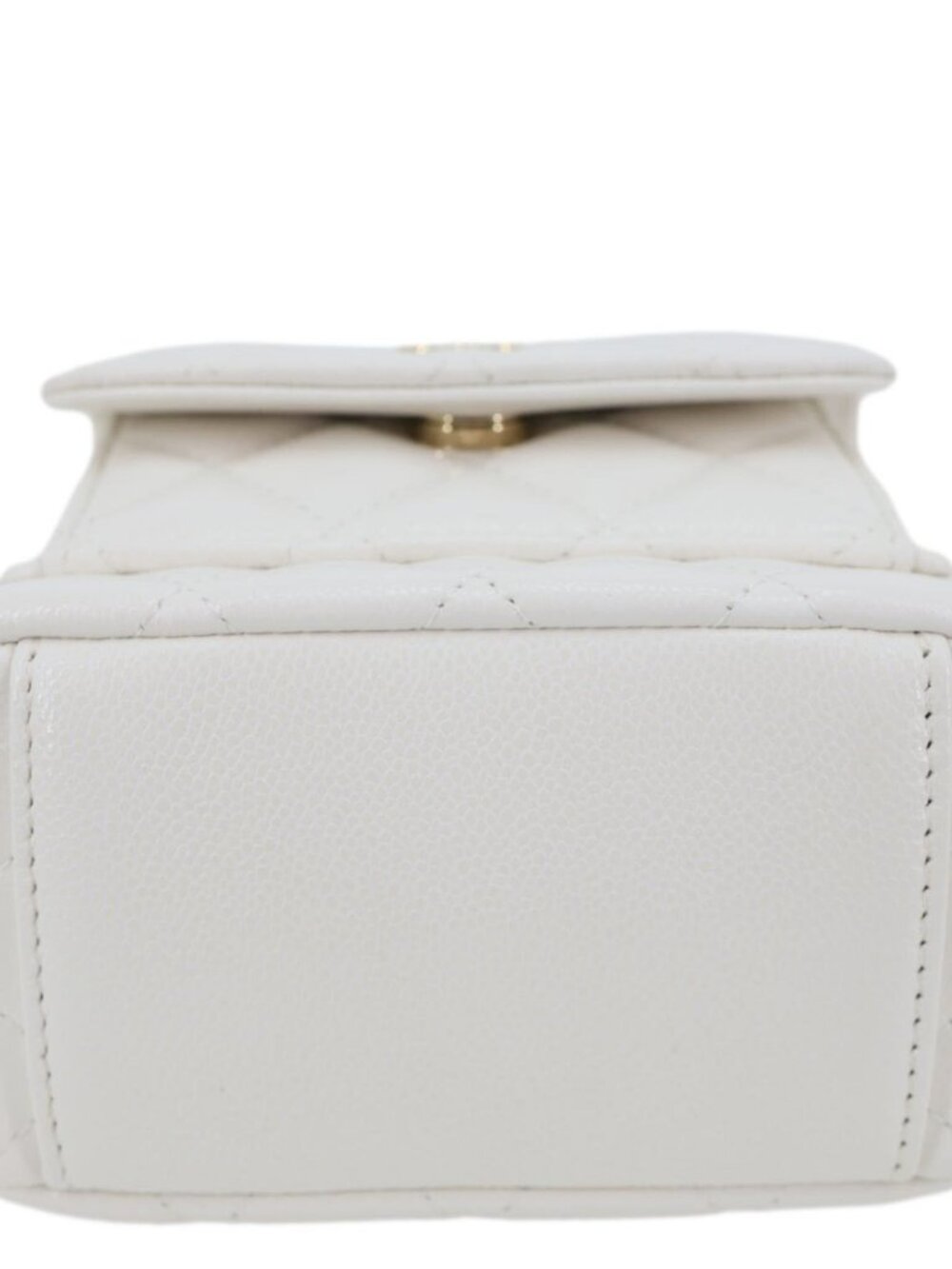 Chanel  Classic CC Mini Quilted Caviar Leather Backpack White - Picture 6 of 14